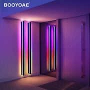 applique murale led rgb multicolore moderne fixée mural noir éclairage coloré télécommande intelligente