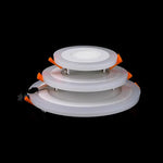 Spot LED moderne 6W 9W 16W 24W rond carré blanc bleu vis câble