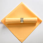 serviettes table pliées polyester 48x48cm orange vert beige gris violet marron rouge classique clips