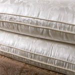 oreiller blanc floral doux coton soie cygnes élégant confortable été hiver