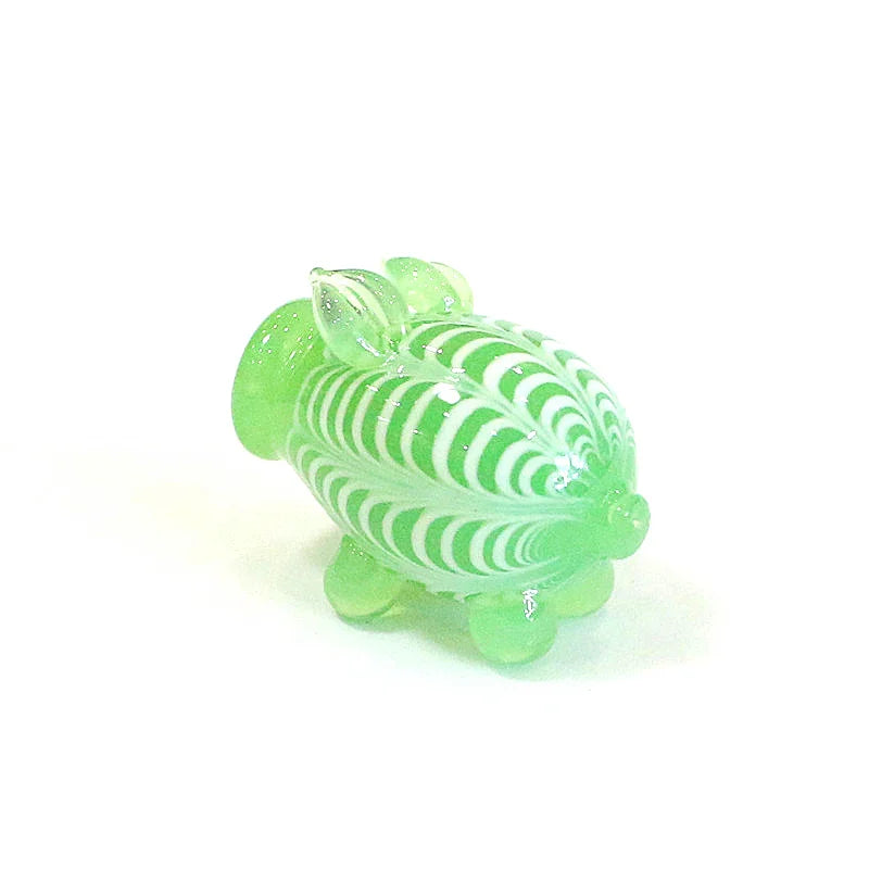 petite tirelire cochon verre artisanal décoratif rose vert bleu maison jardin