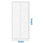 rideau porte magnétique anti moustiques polyester gris clair noir moderne aimants fixe auto agrippante