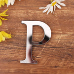 lettre acrylique miroir argentée autocollante décoration murale alphabet moderne fête mariage maison diy