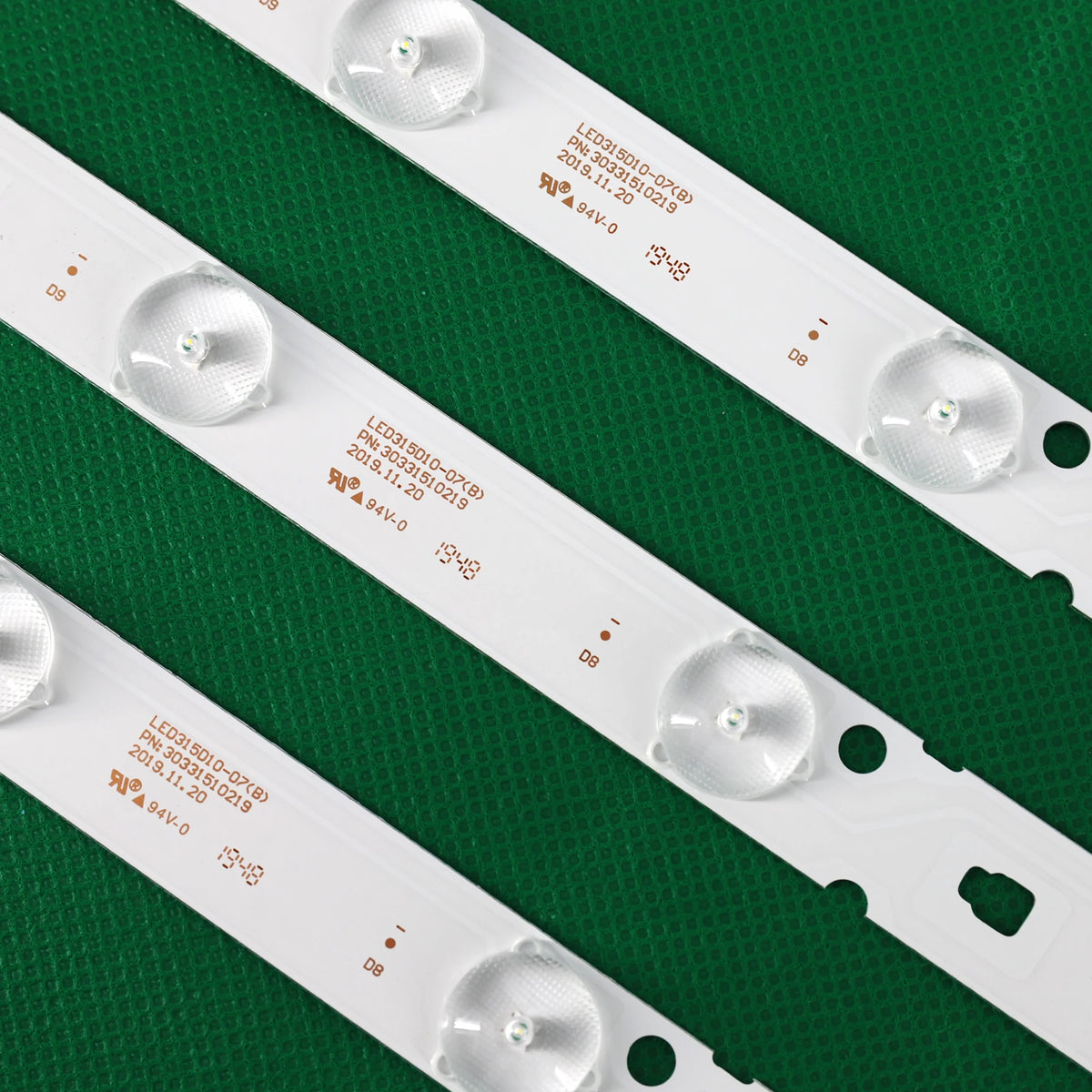 barres lumineuses led blanc vert industrielle lisse dorée adhésive connecteurs électriques
