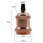 socle lampe industrielle filaire noir argent rose gold or bronze adaptable e27