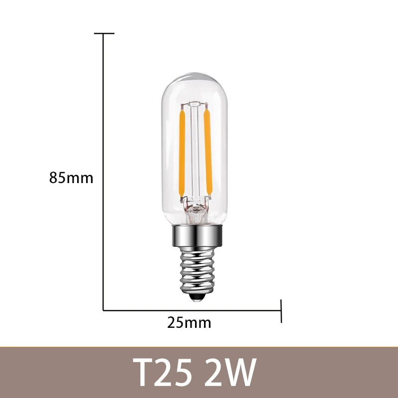 ampoules led filament dorés transparentes e12 e14 4w 6w 2700k 360° modernes 25000h