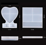 Moule silicone résine forme coeur pour photo