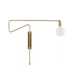 lampe murale articulée bras long noir doré moderne éclairage chambre minimaliste industrielle