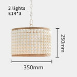 suspension lumineuse moderne bois blanc rose beige métallique chambre enfant