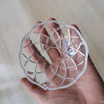 bol décoratif transparent moderne géométrique ligne croisée carré abat jour