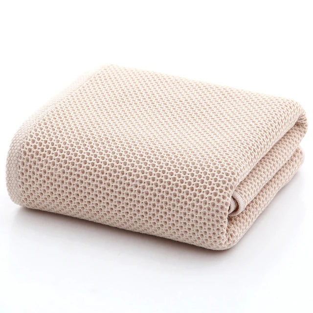 serviettes coton rapides séchage moderne beige rouge gris maille opaqueness