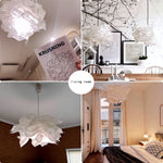 lampe suspendue moderne abat jour papier froissé blanc organique câble suspendu environnement protection