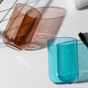 porte brosses dentaires transparents moderne rose marron gris bleu bulles minimaliste