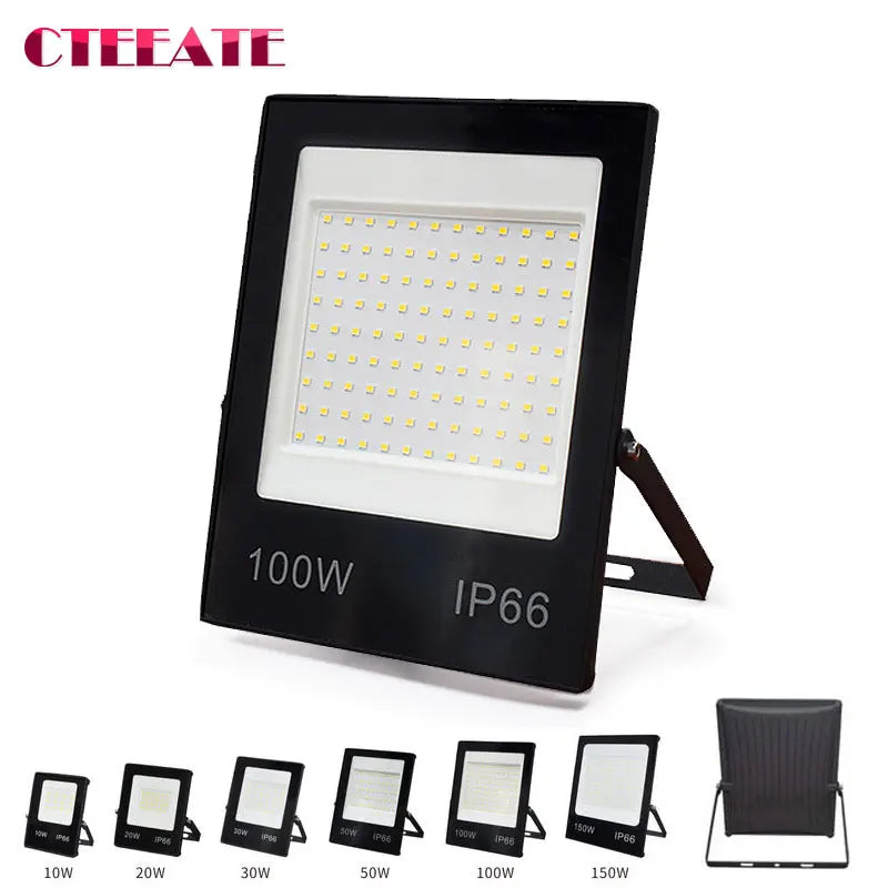 projecteur led ip66 moderne noir 10w 20w 30w 50w 100w 150w extérieur fixations occlusives