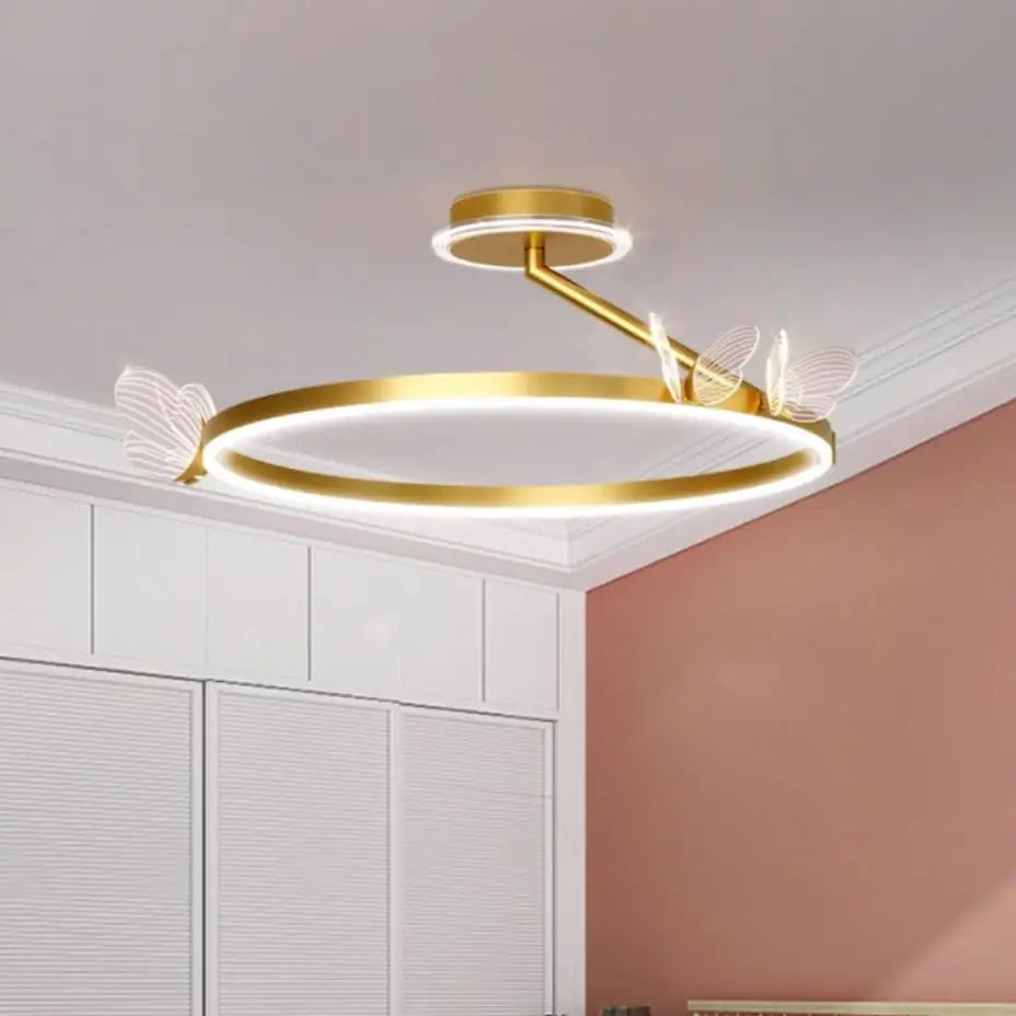 décoration moderne applique murale papillons or luminaire cuisine salle manger minimaliste