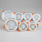 plafonnier led rond moderne capteur mouvement couloir escalier blanc doré