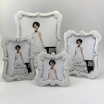 cadre photo blanc bordure décorative classique élégant 4x6 5x7 papier noirintérieur