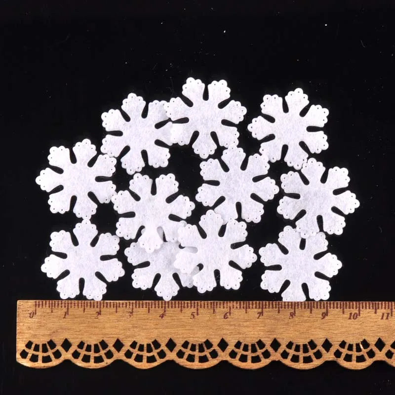 feutre flocons neige blanc non tissé scrapbooking décoration artisanat bricolage fêtes noël appliques 10