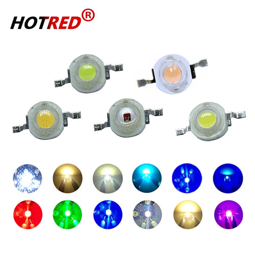 diode led 3w puce lumineuse culture plantes spectre complet blanc rouge bleu vert jaune