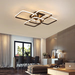 plafonnier moderne blanc noir télécommande lumière dimmable branches aluminium pvcpvc