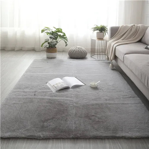 tapis noir velours moelleux moderne salon chambre unicolore polypropylène lavableextérieurintérieur