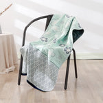 serviette bain coton bio rapide absorbant moderne motif géométrique blanc bleu orange gris