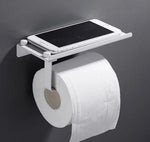 distributeur papier toilette doré moderne élégant porte téléphone mural inoxydable papier toilette
