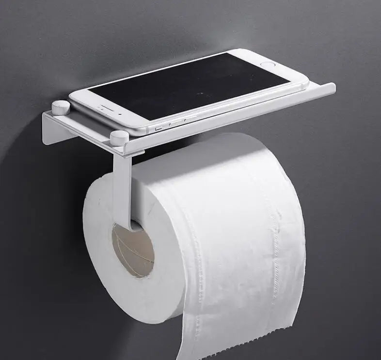 distributeur papier toilette doré moderne élégant porte téléphone mural inoxydable papier toilette