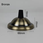 support lampe moderne vis fixations 18mm 25mm 66mm noir blanc doré cuivre