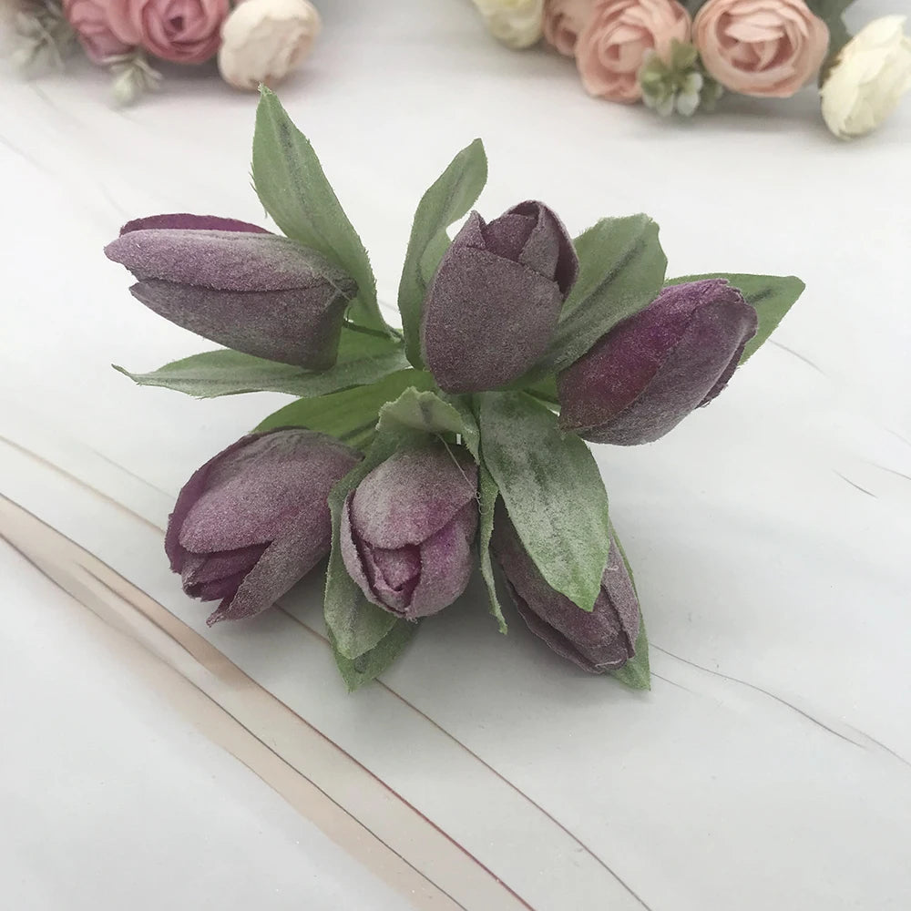 bouquet tulipes artificielles rose blanc jaune feuilles vertes décoration intérieure mariage anniversaire