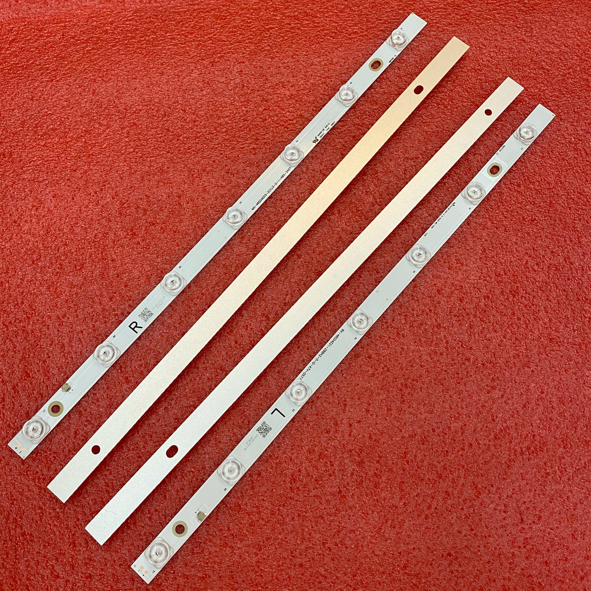 bandes led blanc rondelles noires industrielle connecteurs marquages dimensionnels