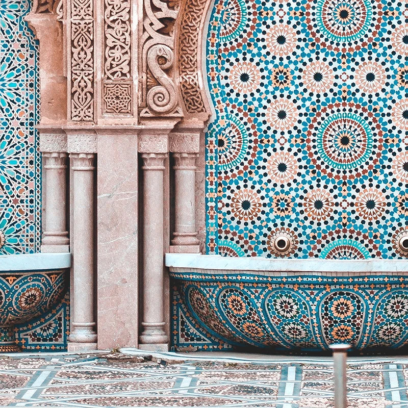 Affiche toile arc marocain blanc décoration murale