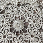 tapis table dentelle blanche moderne motifs floraux transparent round vintage rustic champetre