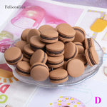 décoration noël macarons résine couleurs vert rose jaune classique artificiels 13x23mm non comestible
