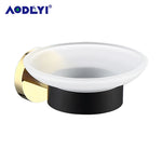 accessoires salle bains or noir moderne élégants porte serviettes savon gobelet papier wc élégance