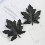 feuilles erable artificielles soie couleur automne orange rouge jaune decoration exterieur naturelle detaillee festive