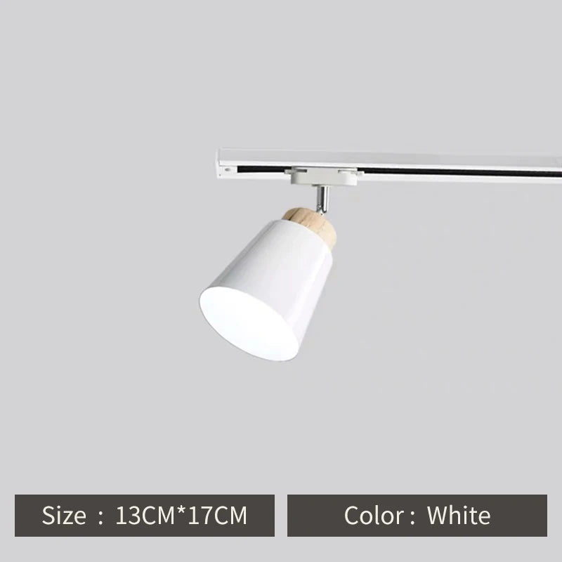 Spot lumineux conique moderne multi couleurs bleu gris jaune vert rose led éclairage rail