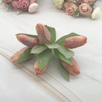 bouquet tulipes artificielles rose blanc jaune feuilles vertes décoration intérieure mariage anniversaire