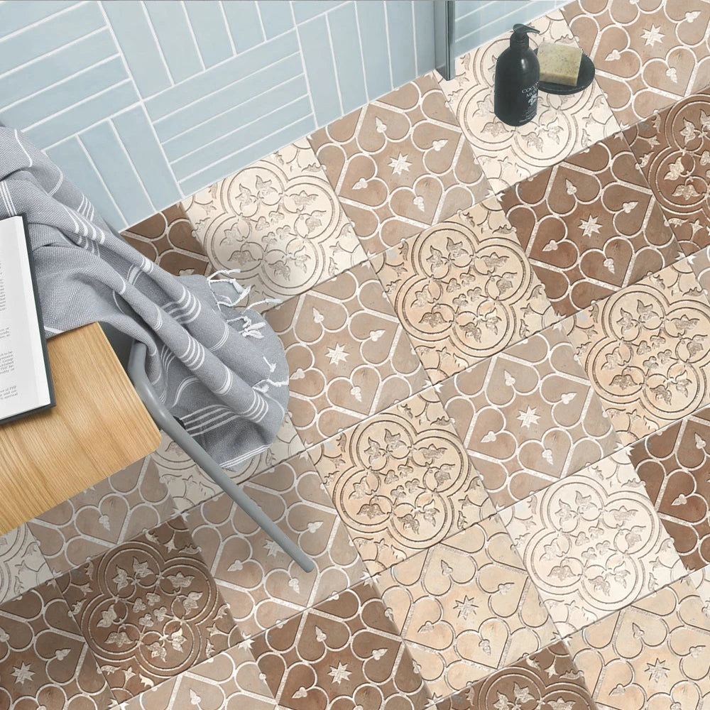 Stickers carrelage amovibles en PVC pour sol et mur