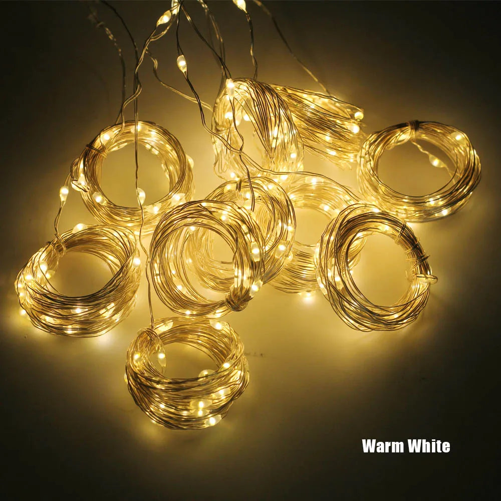 guirlande lumineuse led multicolore blanc chaud froid décoration intérieure noël mariage vacances télécommande usb