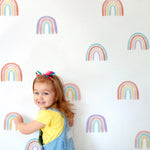 stickers muraux arc ciel multicolores enfants decoration moderne vinyle