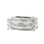 boîte mouchoirs ornements floraux strass blanc or rouge