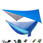 hamac camping moustiquaire auvent portable randonnée voyage survie extérieur vert