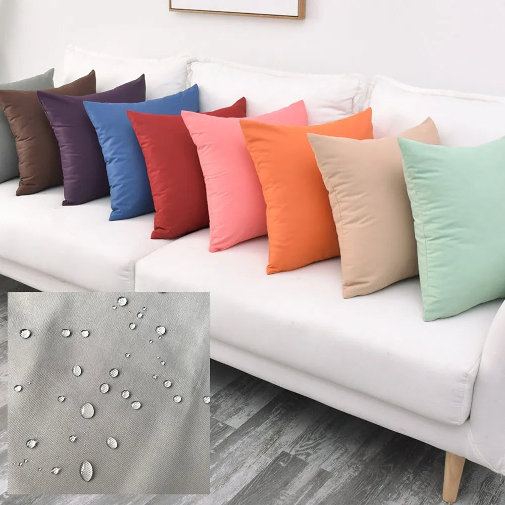 Housse de coussin de jardin imperméable en polyester vert sur chaise de patio