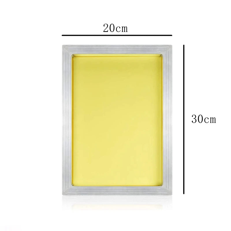 cadre sérigraphie aluminium maille polyester jaune circuit imprimé fabrication commerciale kit six pièces