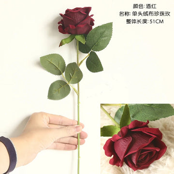 bouquet roses artificielles fleurs soie rouge blanc rose pâle décoration mariage fête anniversaire intérieur