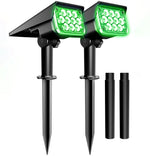 projecteur solaire réglable ip65 led vert moderne jardin extérieur nocturne deux ensembles