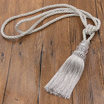 pompon rideau beige noir decoratif textile maison facile utilisation classique or argent bleu