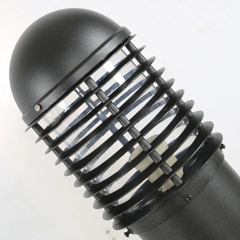 lampe solaire moderne noire extérieure étanche ip65 led industrielle aluminium