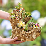 Décoration de balcon avec pot de fleurs en résine pour succulentes